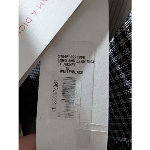 Veronica Beard Classic Long and Lean Dickey Blazer Black & White Jacket Size 10 - Picture 10 of 10